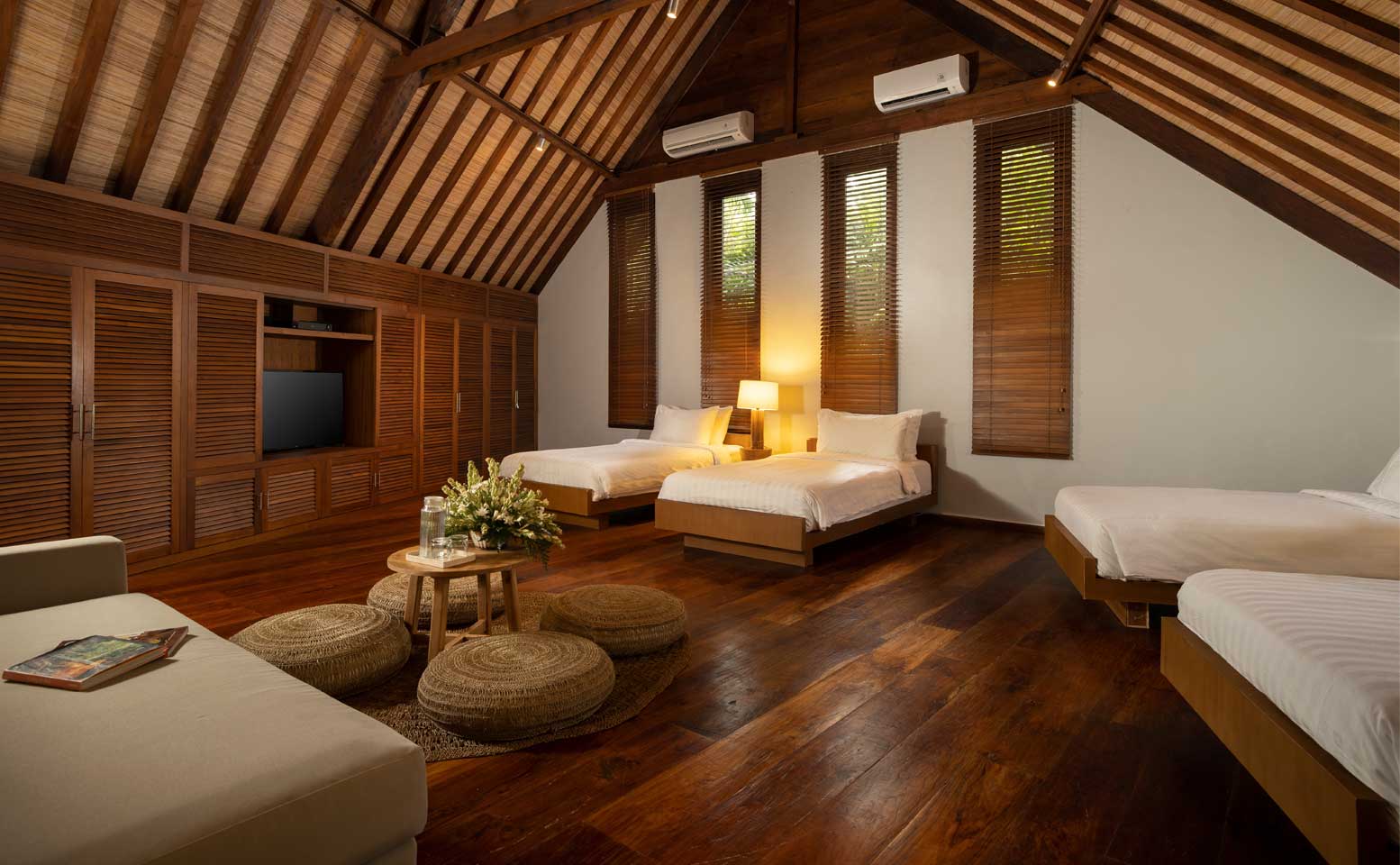 Villa Tirtadari - Luxurious joglo-themed Villa with wooden ceilings and floors in Kerobokan.